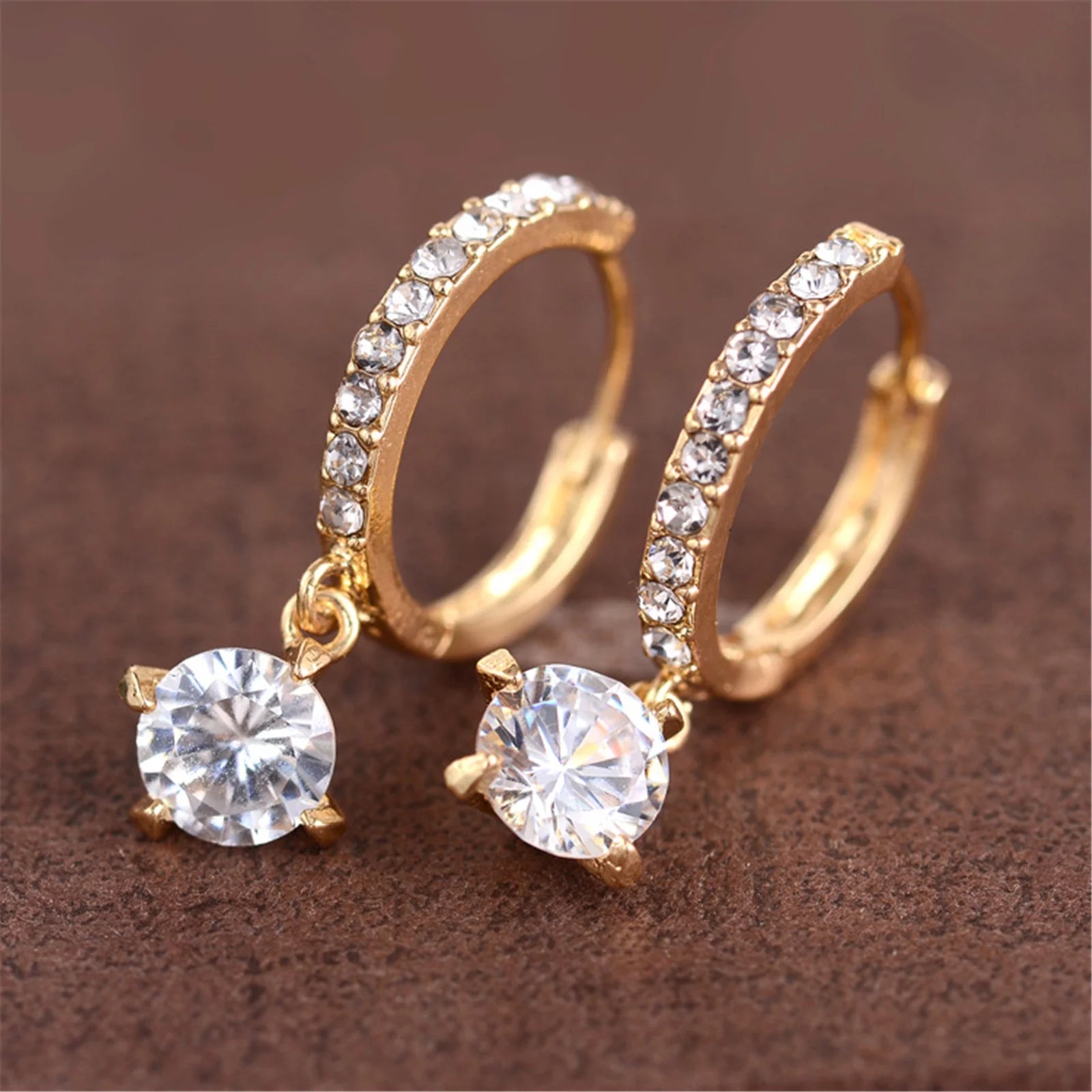  Korean Style Luxury Full Diamond Earrings