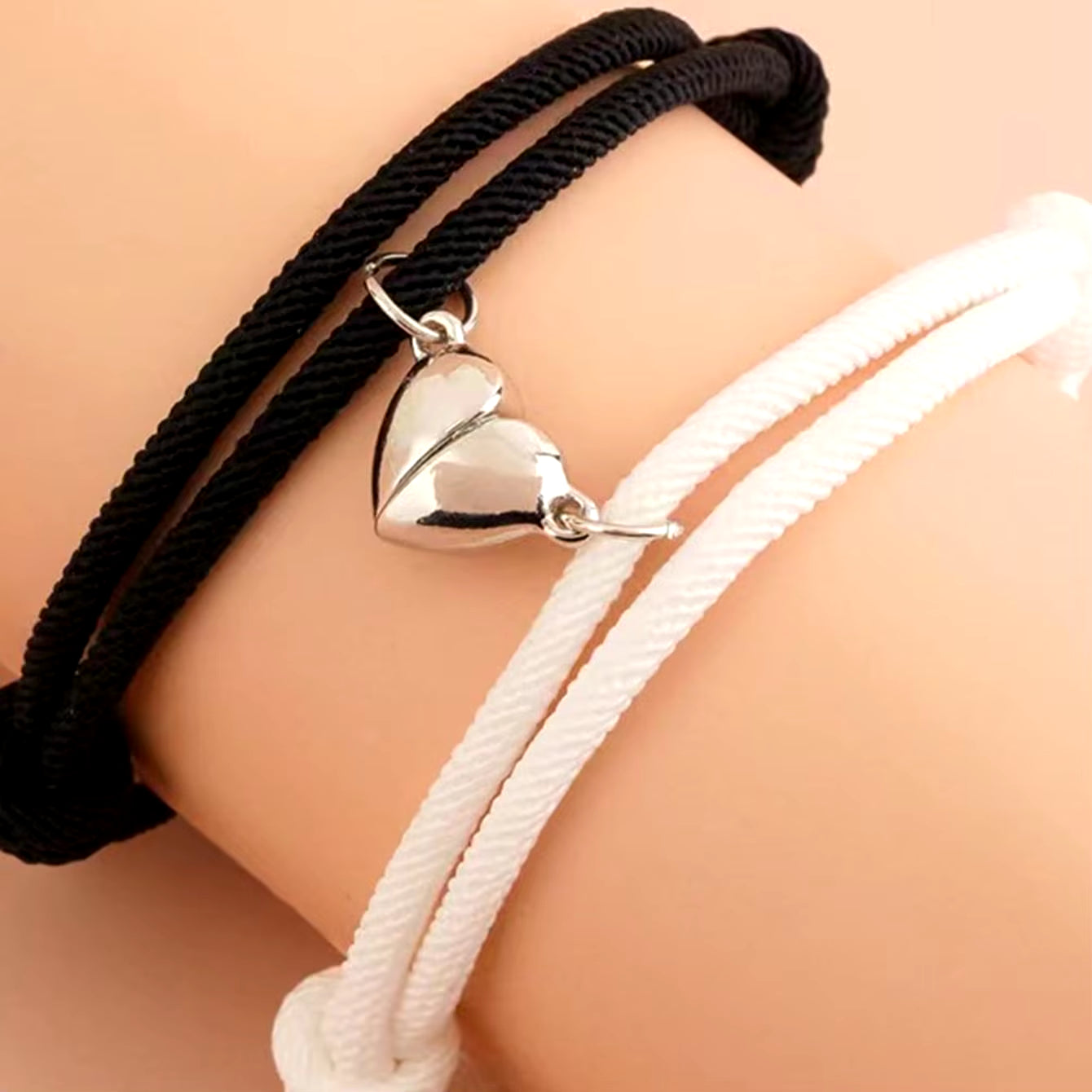 Love Braided Rope Magnetic Bracelets – Matching Set for Lovers