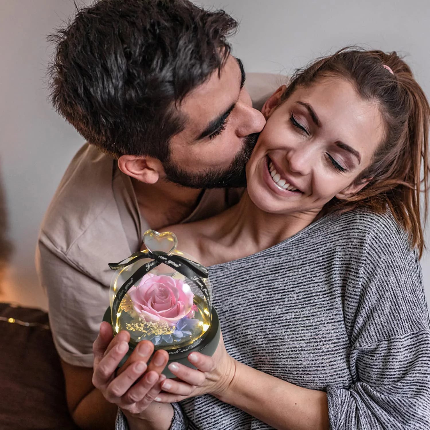 Forever Preserved Real Pink Rose in Glass Dome