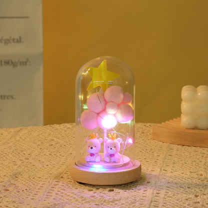 Valentine’s Day Glass Cover Craft with LED Lights