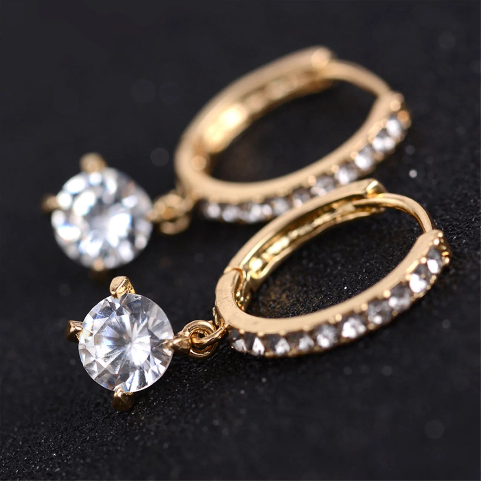  Korean Style Luxury Full Diamond Earrings