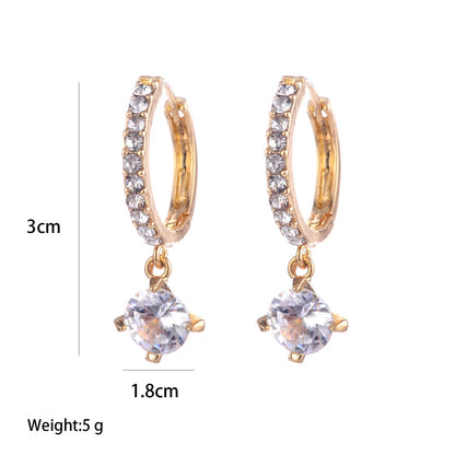  Korean Style Luxury Full Diamond Earrings